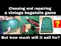 Repairing and cleaning a vintage bagatelle game - To sell on ebay