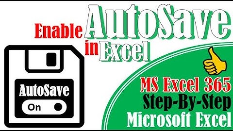 Enable autosave in excel
