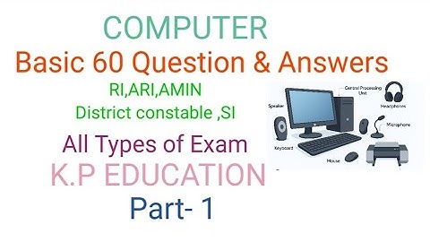 COMPUTER 60  BASIC QUESTIONS WITH ANSWERS /COMPUTER QUIZ/COMPUTER KNOWLEDGE 