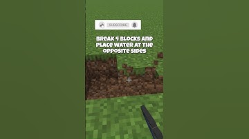 How to make a Infinite Water Source Minecraft