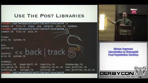 1 3 2 Steven Haywood   Introduction to Metasploit Post Exploitation Modules