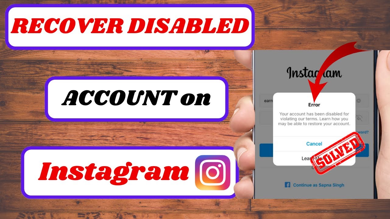 how to recover disabled instagram account for violating terms|disabled instagram account|2023