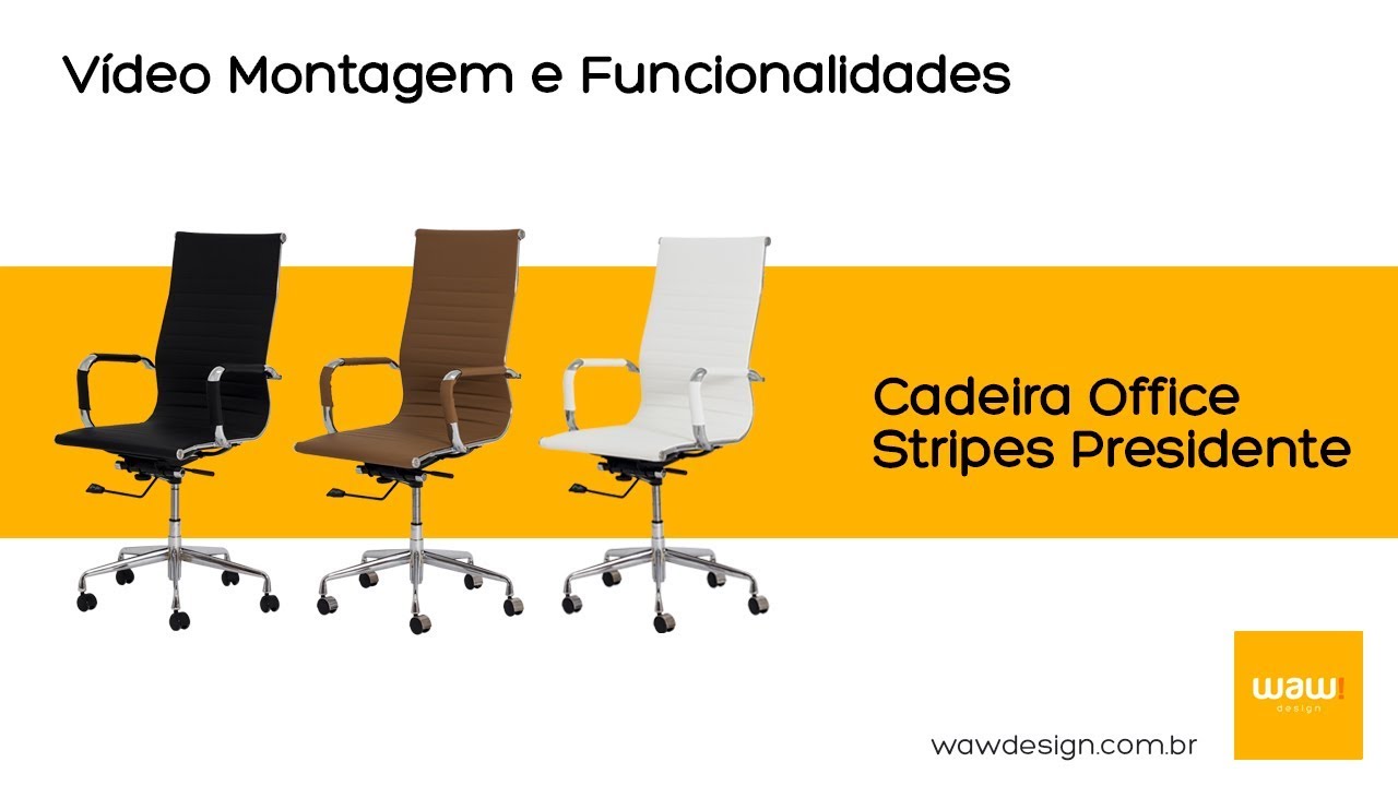 Cadeira Escritório Stripes Presidente Pu Nude Base Giratória Cromada Altura  Ajustável