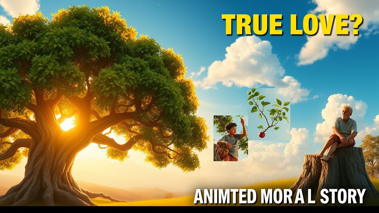 "The giving tree 🌳 _ short animated moral storie about Love and sacrifice |Life lesson"