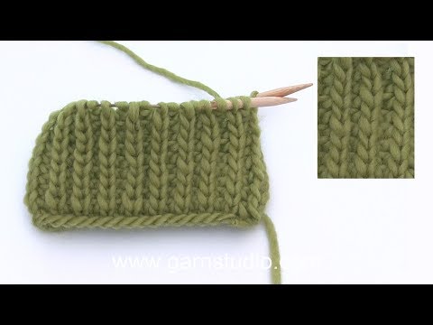 How to work false English rib and purl stitches on the round