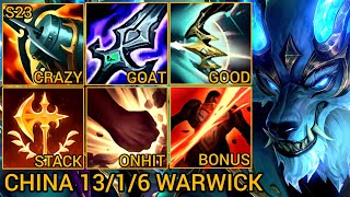 New Season S23 Warwick Jungle Is Perfect To Main - Tiarty China Wild Rift New Build Runes