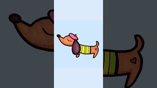How to #draw a #cartoon #dachshund #dog 🐕#drawing #easydrawing #animaldrawing #forkids #howtodraw
