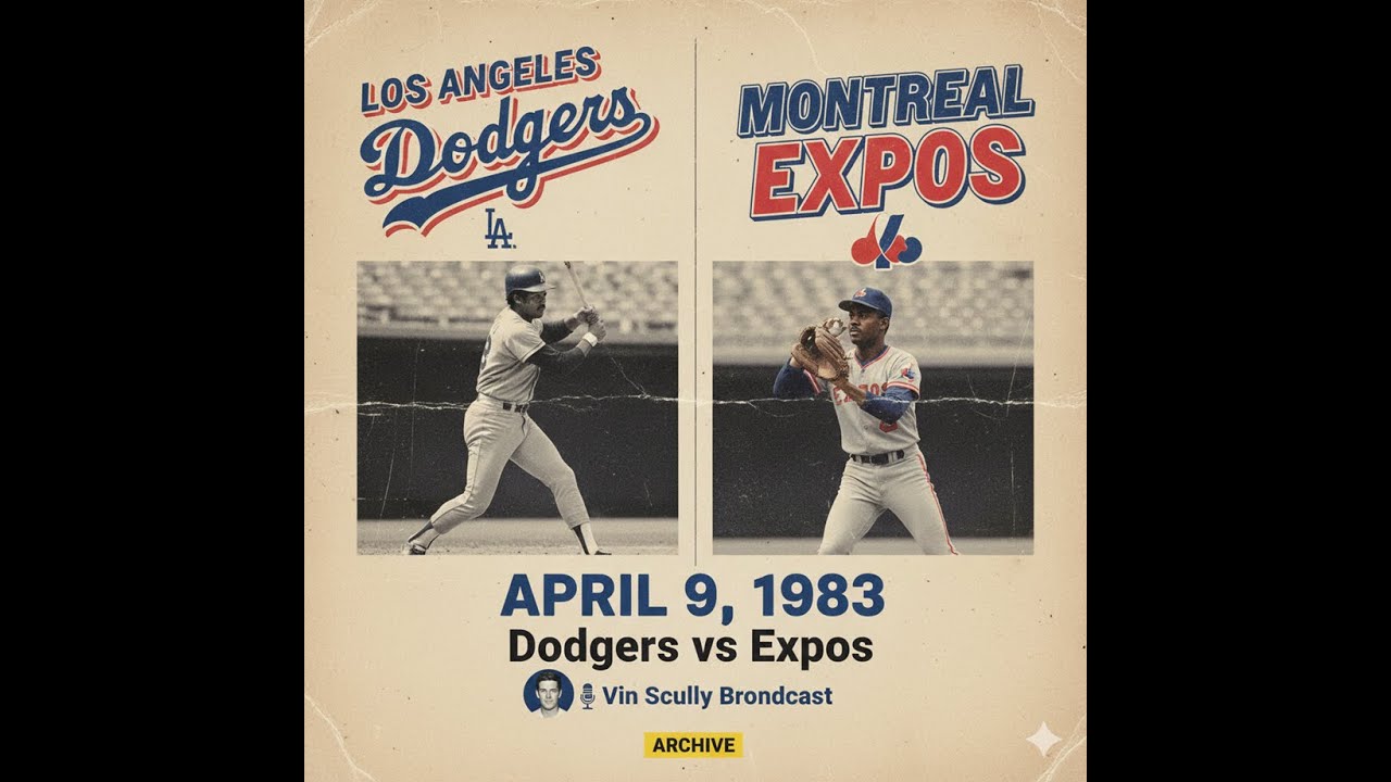April 9, 1983 | Los Angeles Dodgers vs Montreal Expos | Vin Scully Broadcast | Archive