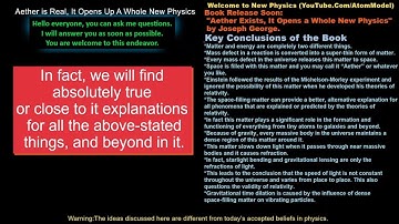 Aether Exists, It Opens a Whole New Physics” by Joseph George