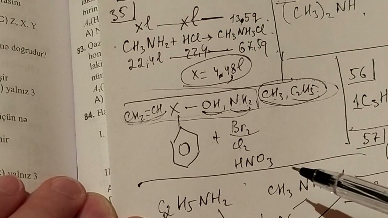 Nitrobirləşmə.Amin.Anilin test 61-90. DİM toplu 2019 (050-584-28-14)