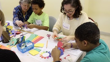 UD volunteers teach educational crafts to Salvation Army