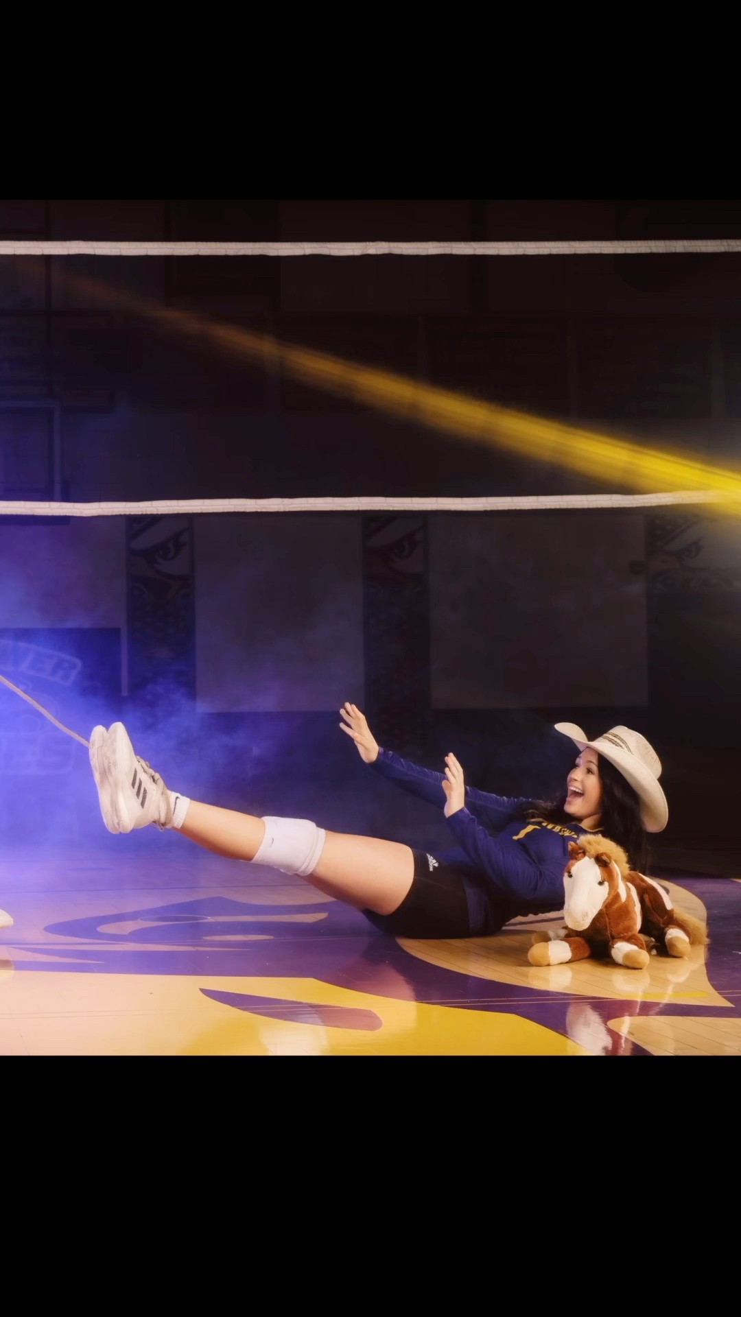 It’s the volleyball rodeo! #roping #volleyball