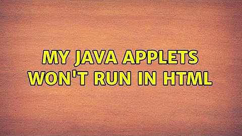 My Java applets won