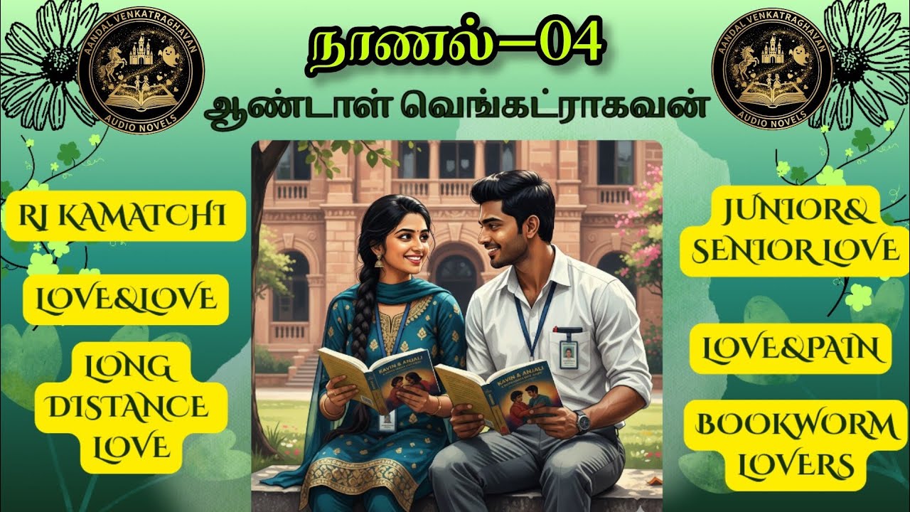 நம் காதல் நாணலன்றோ-04| தமிழ் காதல் நாவல்கள்| RJ KAMATCHI| LOVE&PAIN| ஆண்டாள் வெங்கட்ராகவன் கதையுலகம்