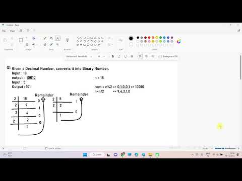 Decimal To Binary Part - 1(Using Arithmetic Operator)