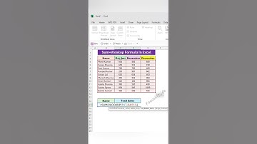 Sum Vlookup Formula in excel for beginner #focusinguide #exceltips#tutorial #shorts