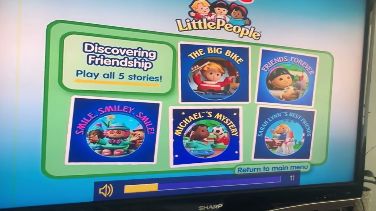 Fisher Price Little People Friendship Collection DVD Menu Walkthrough