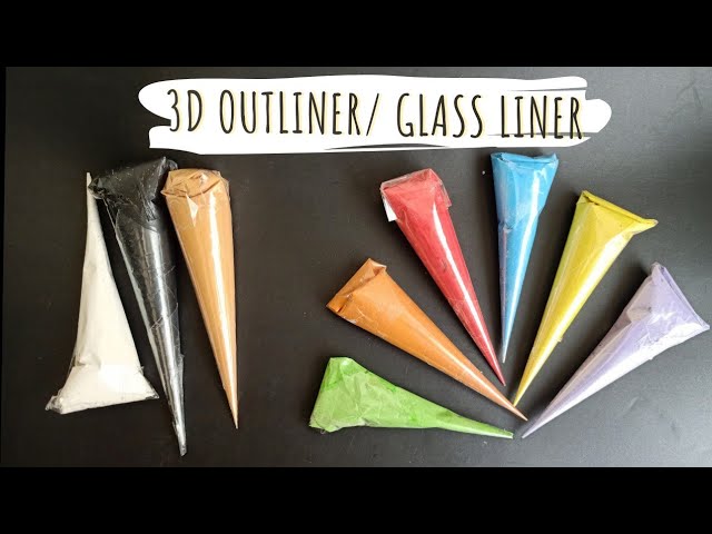 Glass Paint  3-D Liner, Gloss Enamel Writer for Painting on Glass