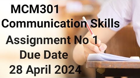 MCM301 Assignment 1 Solution Spring 2024 | mcm301 assignment 1 solution