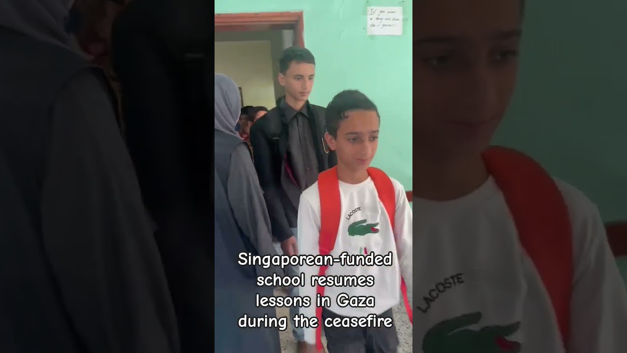 Singaporean-funded school in Gaza resumes lessons during the ceasefire