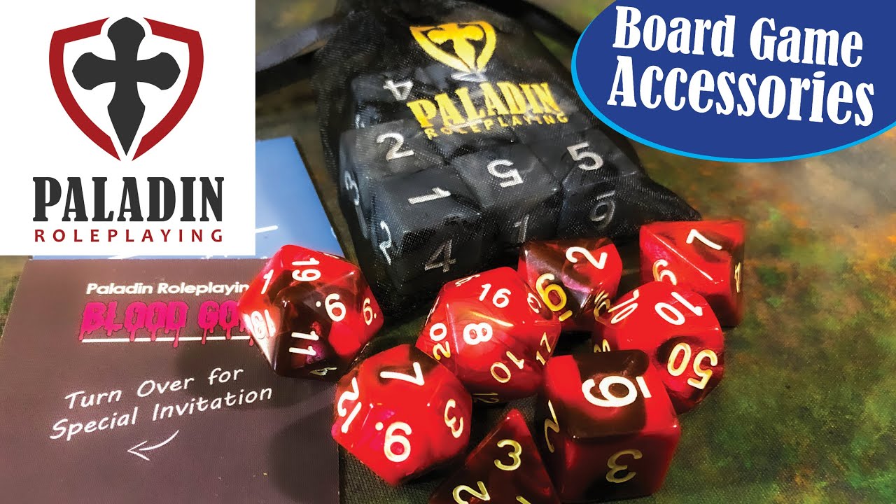 Paladin 'Claws Of Darkness' RPG Dice Set - Gray & Black Pearl With Extra D20 For DND, Pathfinder