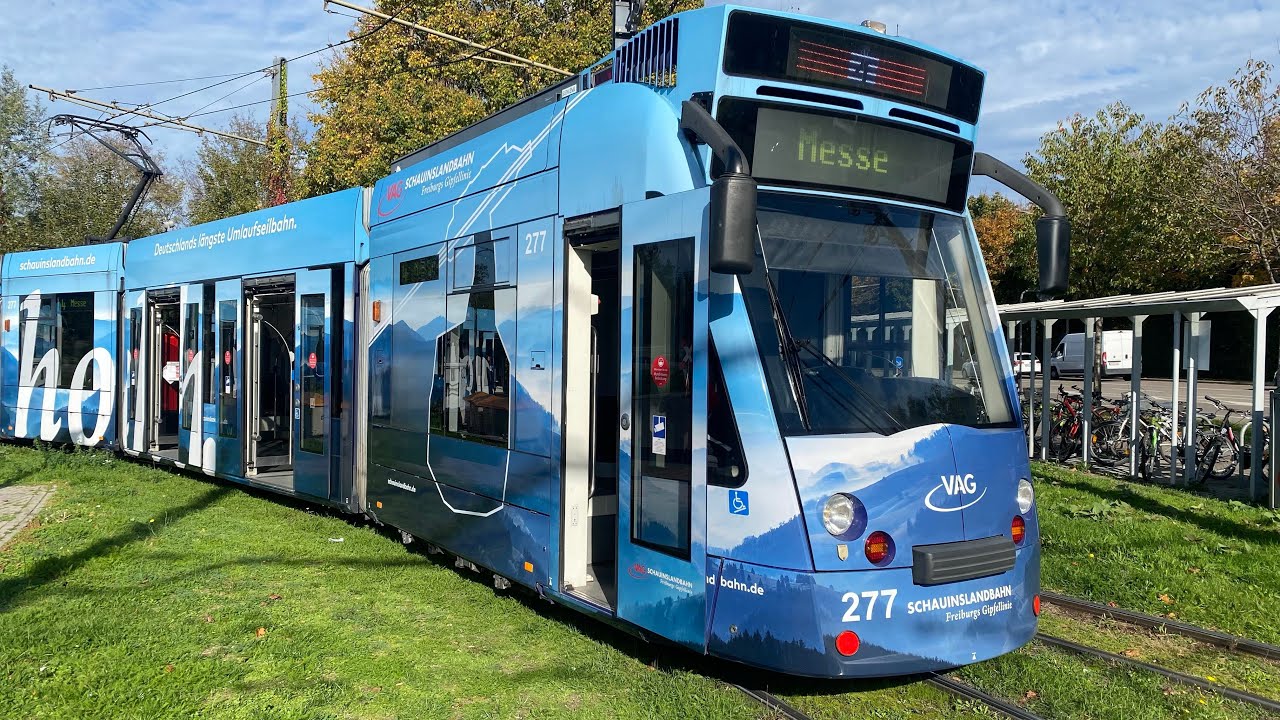 Mit der Straßenbahn￼🚋Linie 4,in Freiburg❤️Schwarzwald 🌲