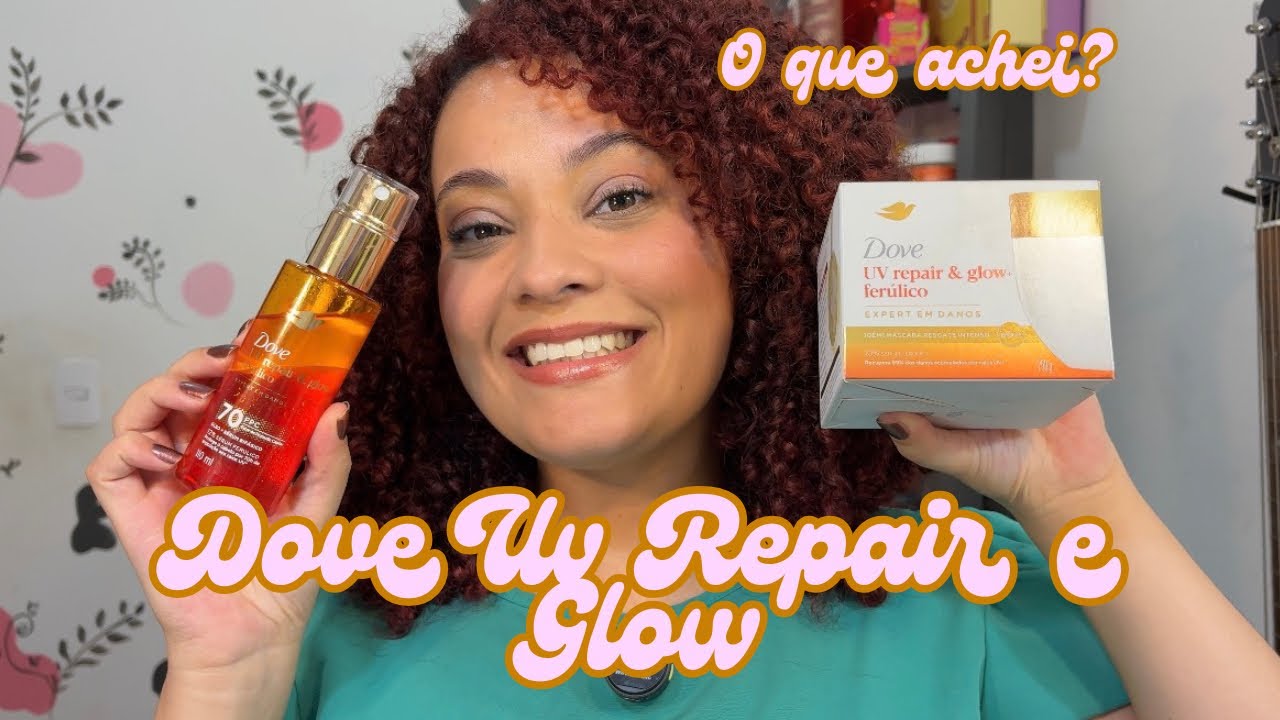 Testei Dove uv repair e glow no meu cabelo cacheado 