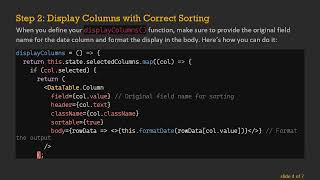 How to Sort Dates in String Format in React DataTable using PrimeReact