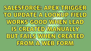 Apex Trigger to update a lookup field works good when Lead is created manually but fails when...