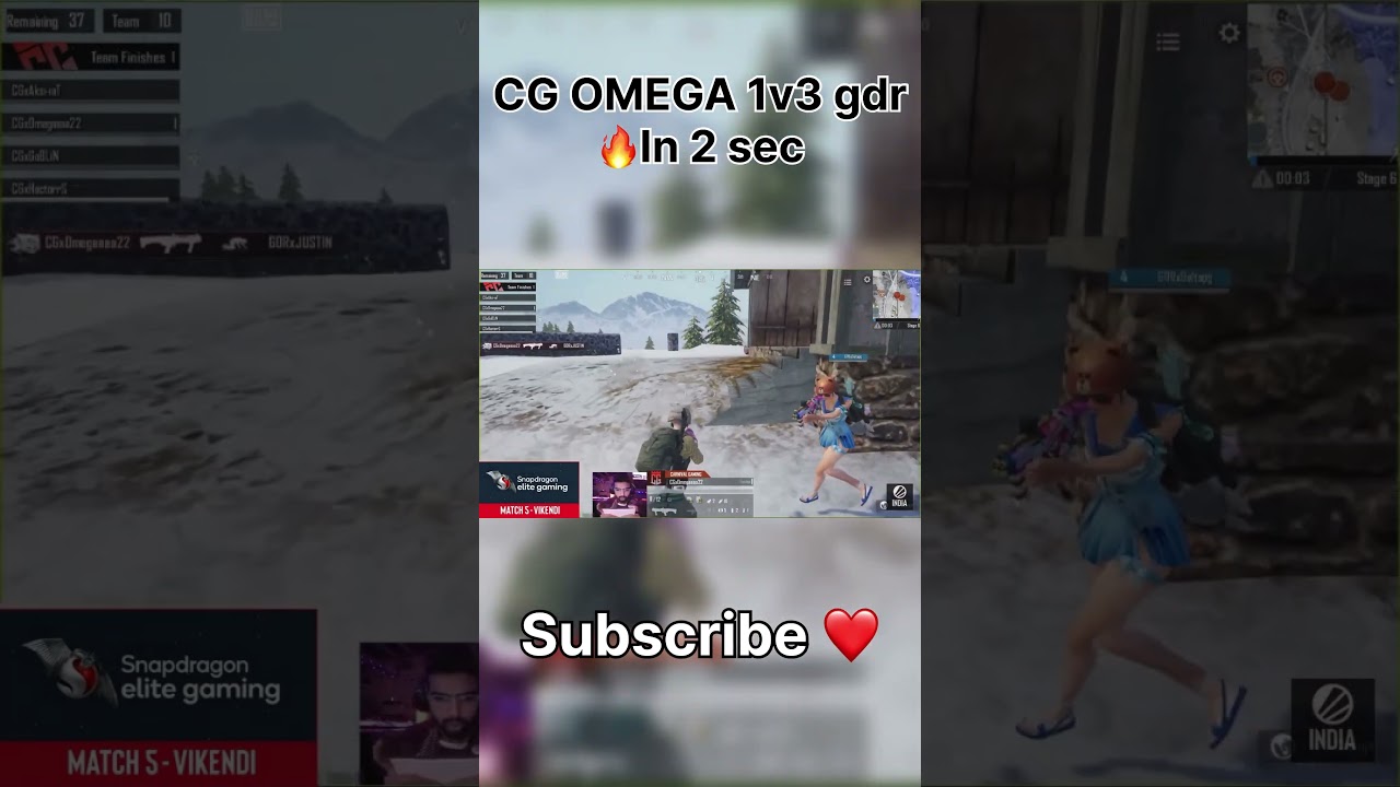 CG OMEGA 1v3 GDR IN 2 seconds 🔥