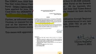 ignou Hall Ticket June 2026 TEE | #ignouhallticketjune2026#hallticketjune2026