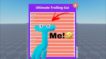 Playing a random UTG or Ultimate Trolling GUI game in Roblox as Rainbow Friends Cyan😂