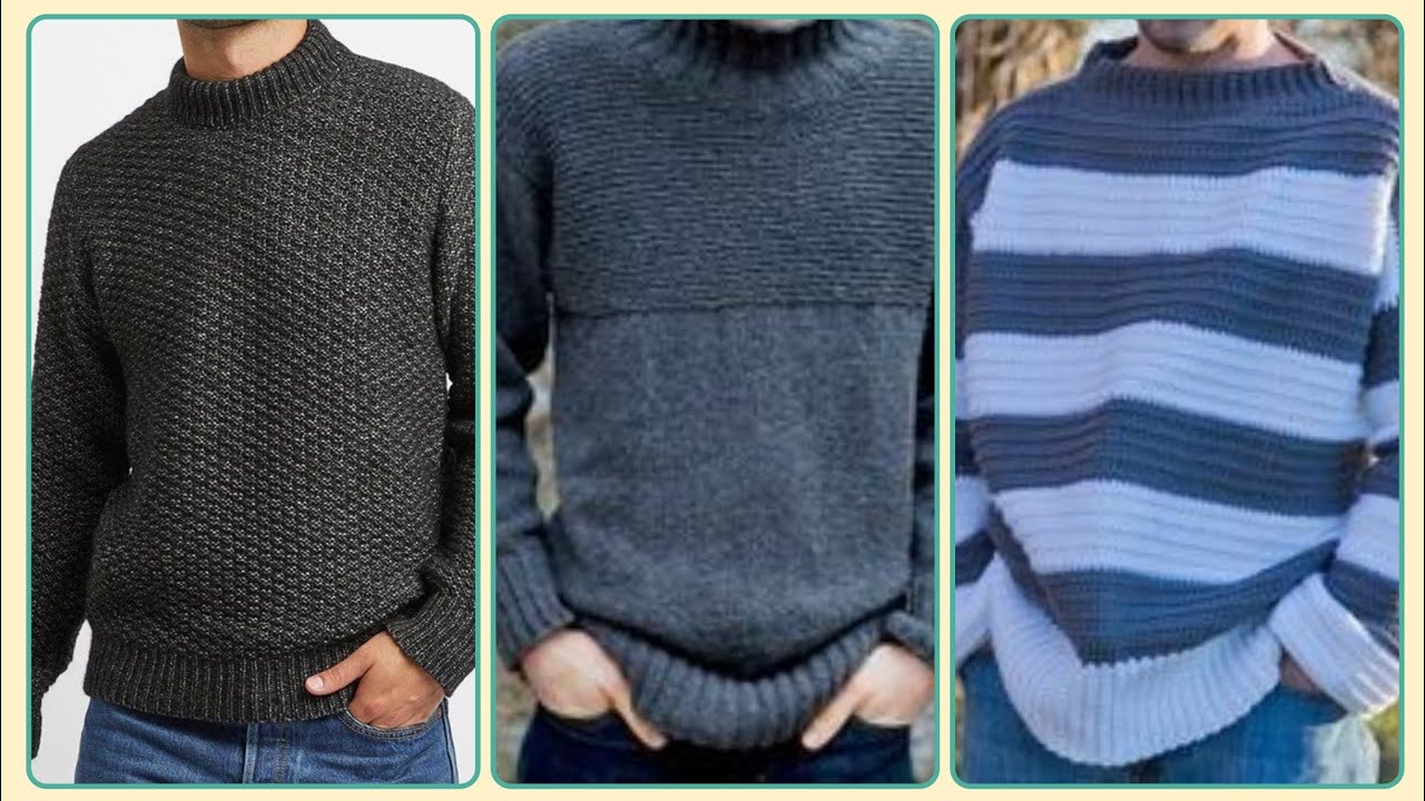 Crochet Men Sweater - For beginner Pattern ideas - YouTube