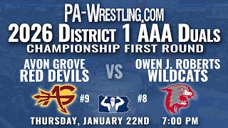 2026-01-22 Avon Grove at Owen J. Roberts (District 1-AAA duals first round)
