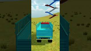 Red Truck drive in gameplay 💥💥 #truck #indiantractor3d #dumper #gaming #tractor #shortsfeed #jcb