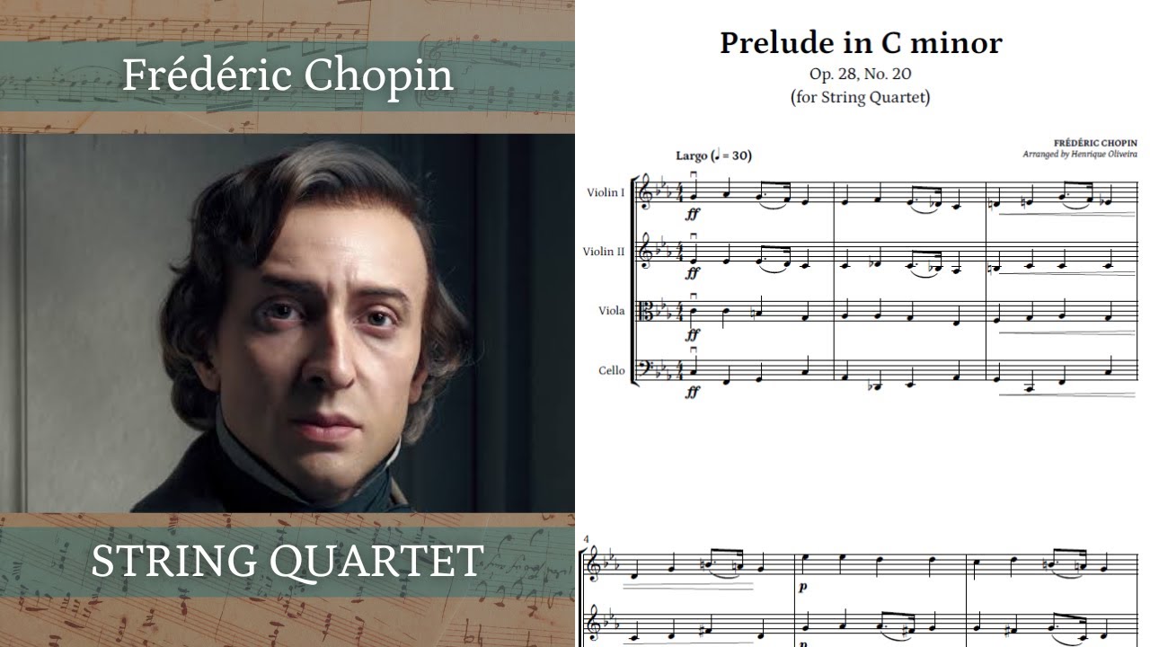 Prelude in C minor (String Quartet) - SHEET MUSIC | F. Chopin