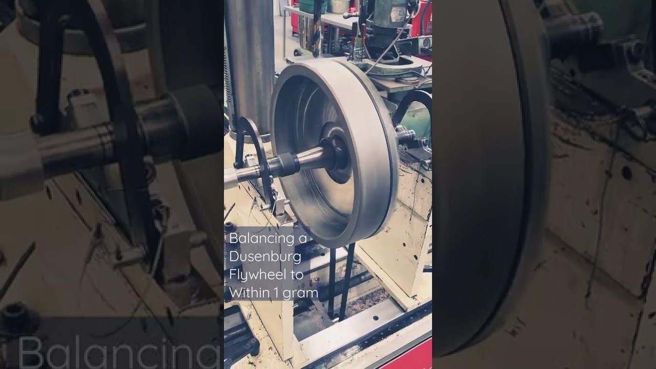 Balancing a Dusenburg flywheel to within one gram