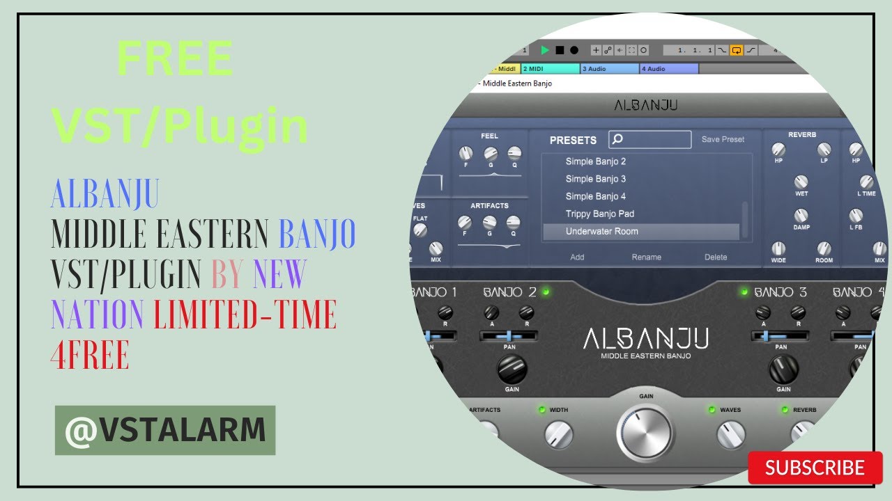 ALBANJU Middle Eastern Banjo VST/Plugin by New Nation (LimitedTime 4FREE) ALBANJU NewNation