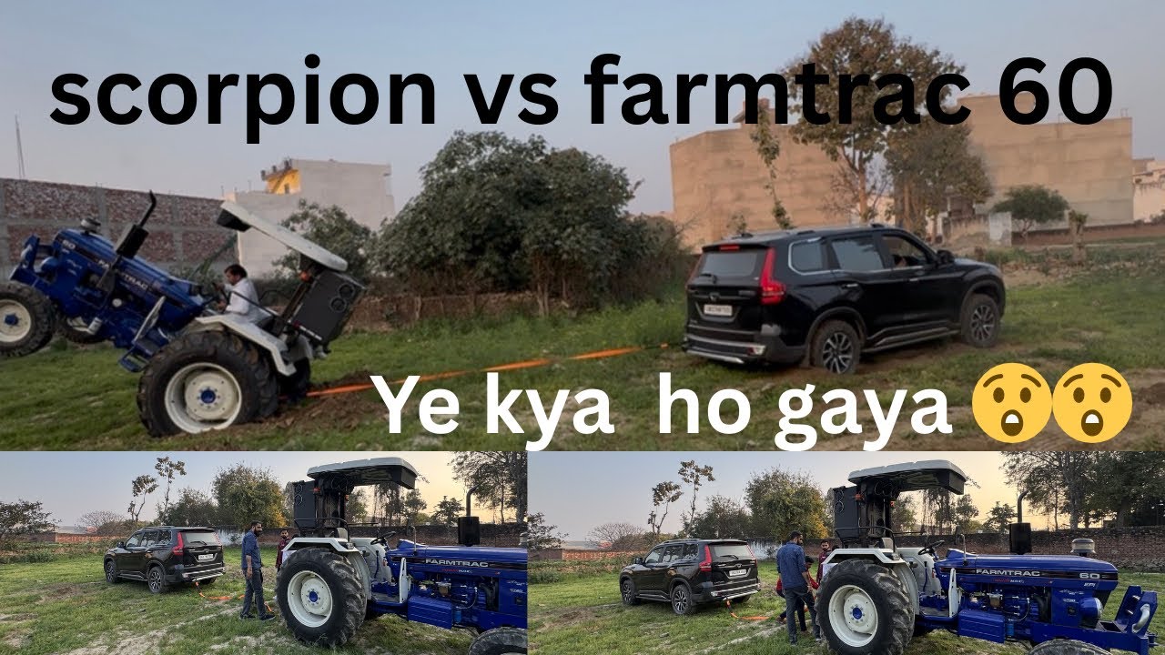 Tochan scorpion vs farmtrac 60 #pleasesubscribe #tochanking #viralvideo #scorpion #jaat #desi #jatt 