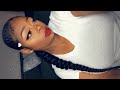 How To Sleek Braided Ponytail on Natural Hair | No Heat
