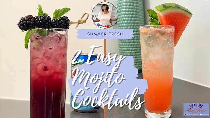 2 Easy Mojito Recipes | Watermelon Mojito | Blackberry Mojito | At Home with Chef Jolie