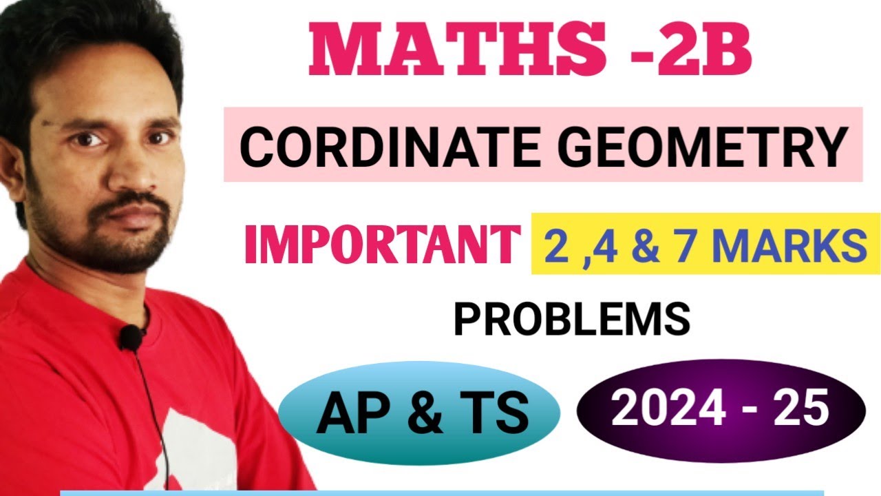 MATHS 2B COORDINATE GEOMETRY IMPORTANT PROBLEMS / MATHS 2B IMPORTANT ...