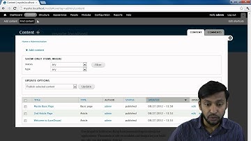 Learn Drupal 7 in one hour! Part 3/8 Drupal - Admin Menu Interface.