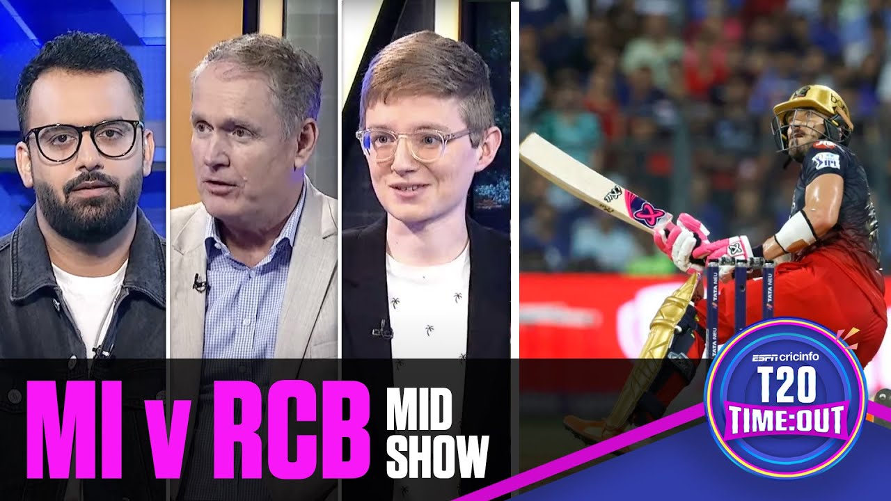 Maxwell, du Plessis counterattack takes RCB to 199/6 | T20 Time:Out | MI vs RCB Mid-show