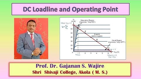 DC Loadline and Operating Point : By Prof. Dr. G. S. Wajire