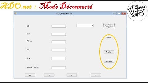 ADO.NET/Mode Déconnecté : MAJ (Ajouter/Enregistrer - Modifier/Enregistrer- Supprimer/Enregistrer)