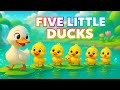Five Little Ducks | Pond Adventure – Bright 3D Kids Song