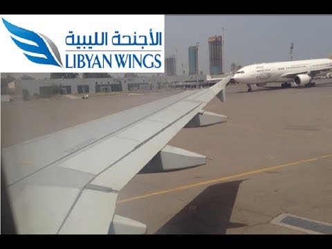 Libyan Wings الاجنحة الليبية ✈ A319 landing at Tripoli Mitiga International Airport (City Views)