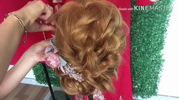 Tóc bới trể vai (hướng dẫn bới tóc cô dâu đơn giản) kiểu 3