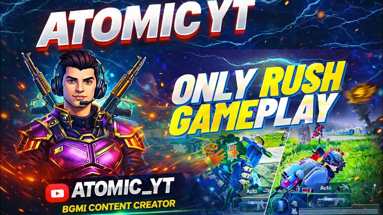 Crazy Rush Gameplay 💥 BGMI Live | ATOMIC YT 